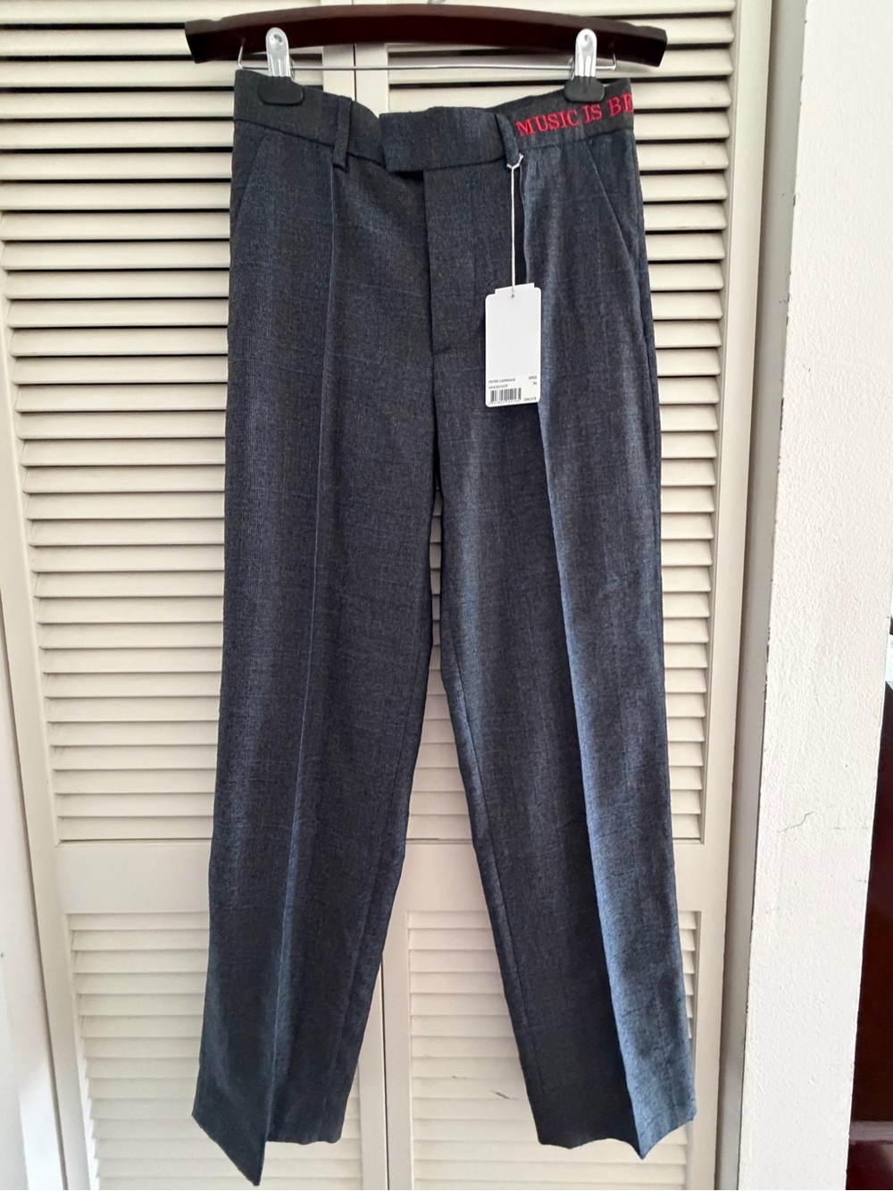 Zadig & Voltaire Charcoal Gray Tailored Pants, NWT size 34, 98% wool